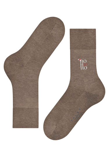Airport Ho Ho Ho Socks | Nutmeg Melange 12599-5410